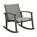 Fotel bujany ogrodowy 100 x 65 x 95 cm z metalowym stelażem szary